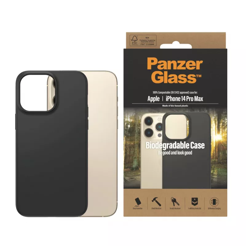 PanzerGlass ® biohajoava kotelo Apple iPhone 14 Pro Max | musta