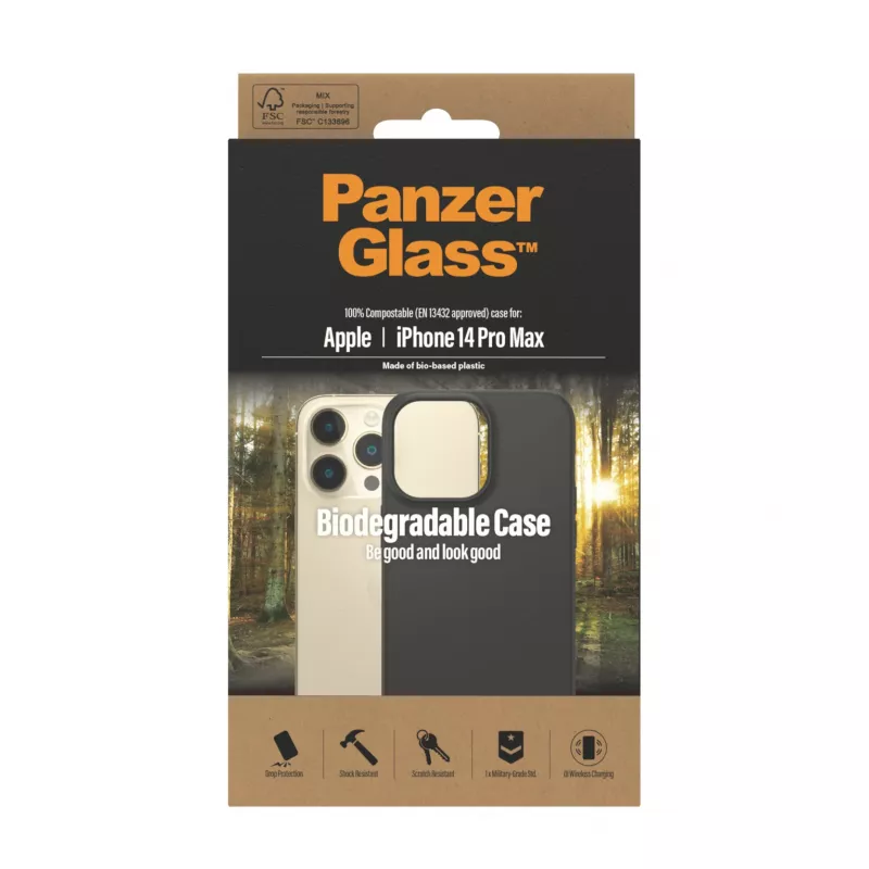 PanzerGlass ® biohajoava kotelo Apple iPhone 14 Pro Max | musta