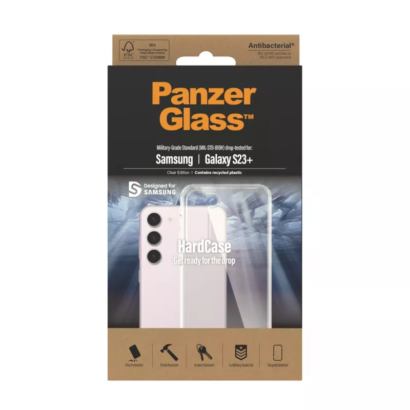 PanzerGlass ® HardCase läpinäkyvä Samsung Galaxy S23+, kotelo, Samsung, Samsung - Galaxy S23+, läpinäkyvä