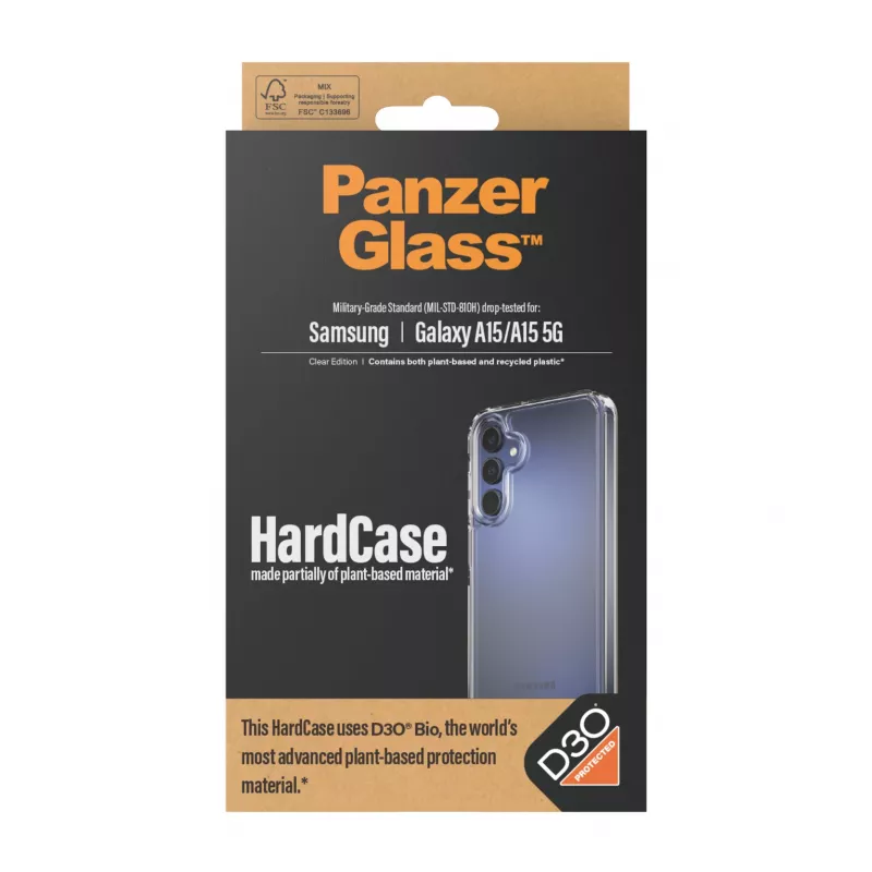 PanzerGlass® HardCase läpinäkyvä ja D3O® Samsung Galaxy A15 | A15 5G