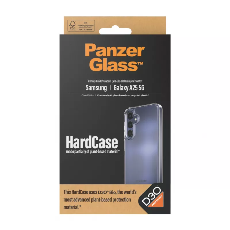 PanzerGlass® HardCase läpinäkyvä ja D3O® Samsung Galaxy A25 5G