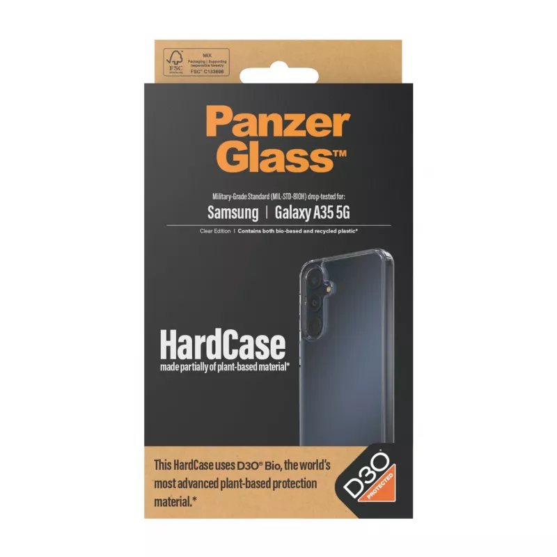 PanzerGlass® HardCase läpinäkyvä ja D3O® Samsung Galaxy A35 5G