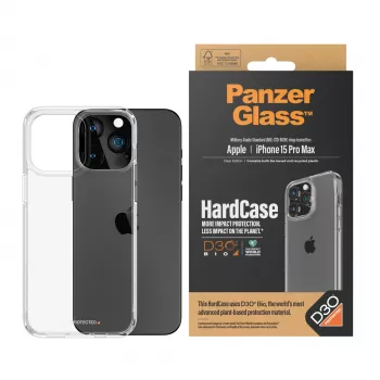 PanzerGlass® HardCase läpinäkyvä ja D3O® iPhone 15 Pro Max