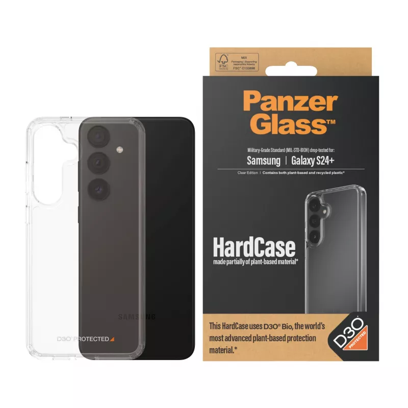 PanzerGlass ® HardCase läpinäkyvä ja D3O® Samsung Galaxy S24+