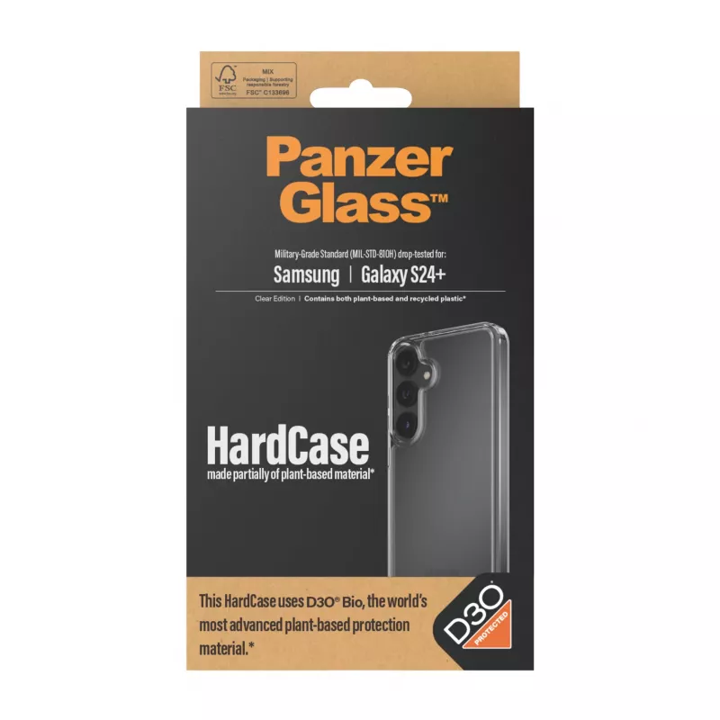 PanzerGlass ® HardCase läpinäkyvä ja D3O® Samsung Galaxy S24+