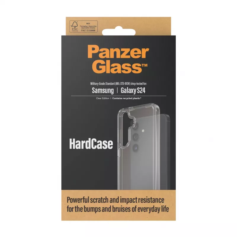 PanzerGlass ® HardCase läpinäkyvä Samsung Galaxy S24, kotelo, Samsung, Samsung - Galaxy S24, läpinäkyvä