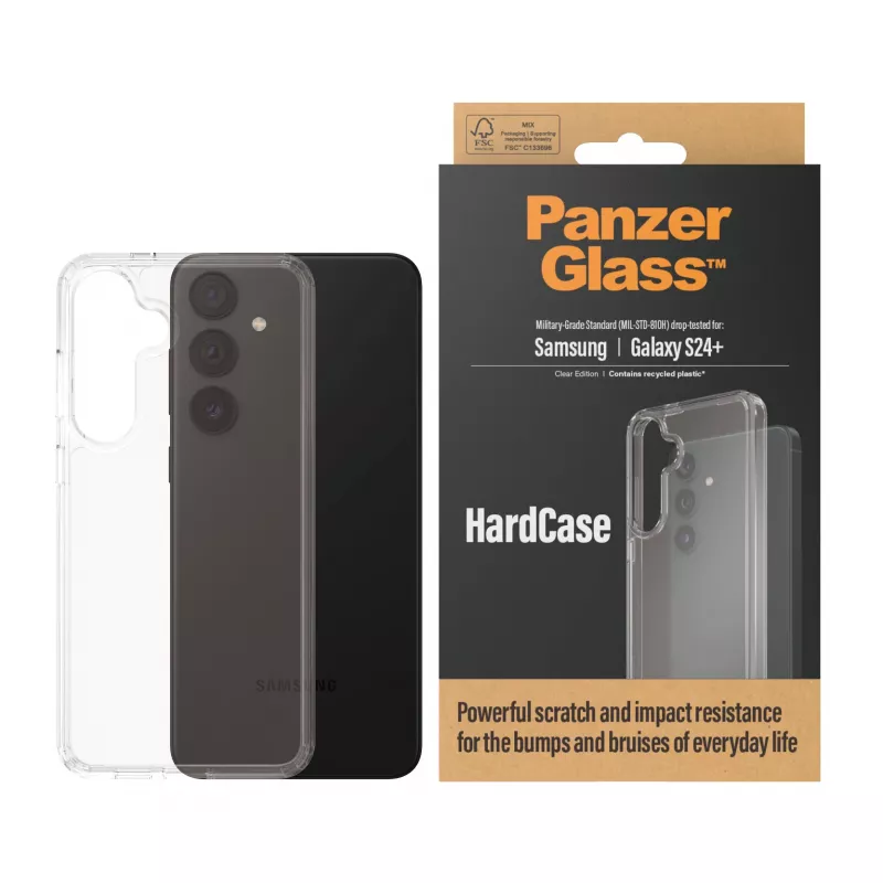 PanzerGlass ® HardCase läpinäkyvä Samsung Galaxy S24+, kotelo, Samsung, Samsung - Galaxy S24 Plus, läpinäkyvä