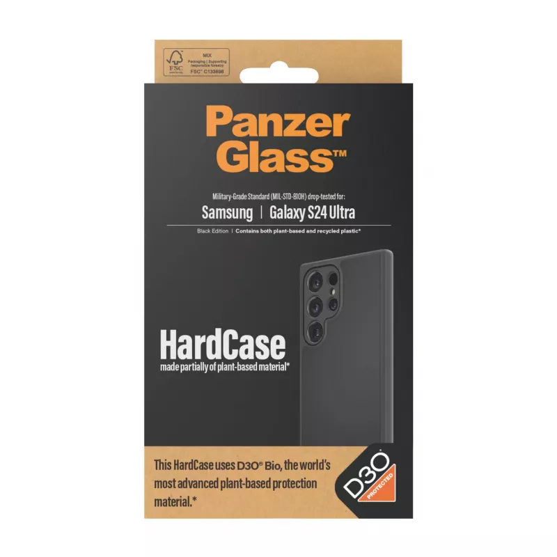 PanzerGlass ® HardCase musta ja D3O® Samsung Galaxy S24 Ultra