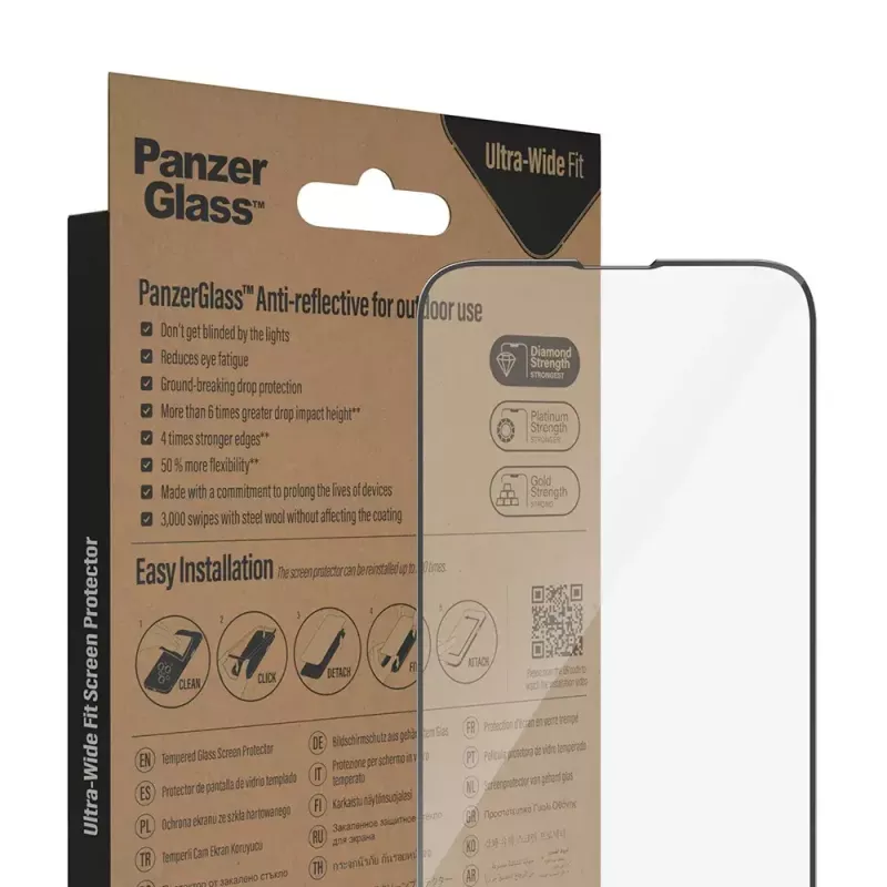 PanzerGlass ® heijastamaton näytönsuoja iPhone 14 Plus | 13 Pro Max | Ultra-Wide Fit ja EasyAligner