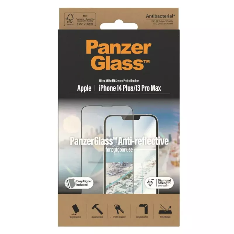 PanzerGlass ® heijastamaton näytönsuoja iPhone 14 Plus | 13 Pro Max | Ultra-Wide Fit ja EasyAligner