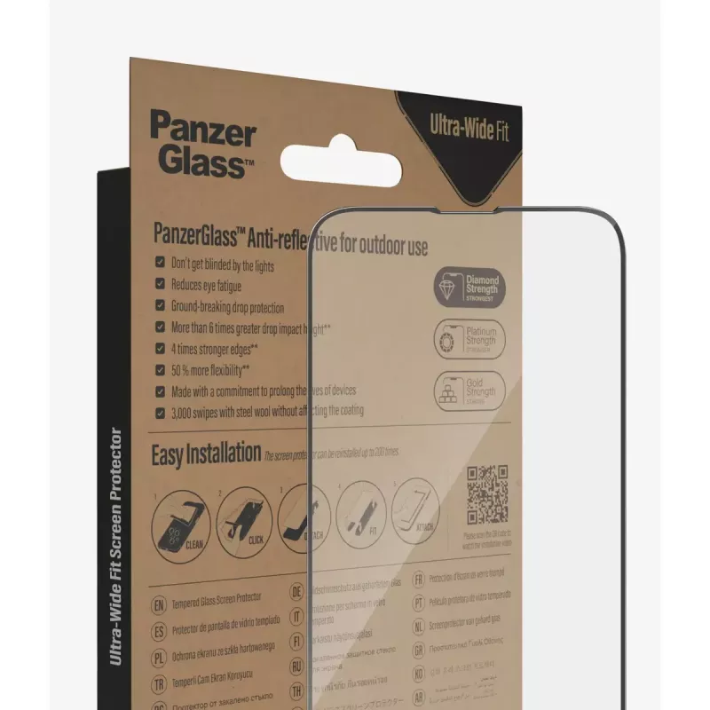 PanzerGlass ® heijastamaton näytönsuoja iPhone 14 Plus | 13 Pro Max | Ultra-Wide Fit ja EasyAligner