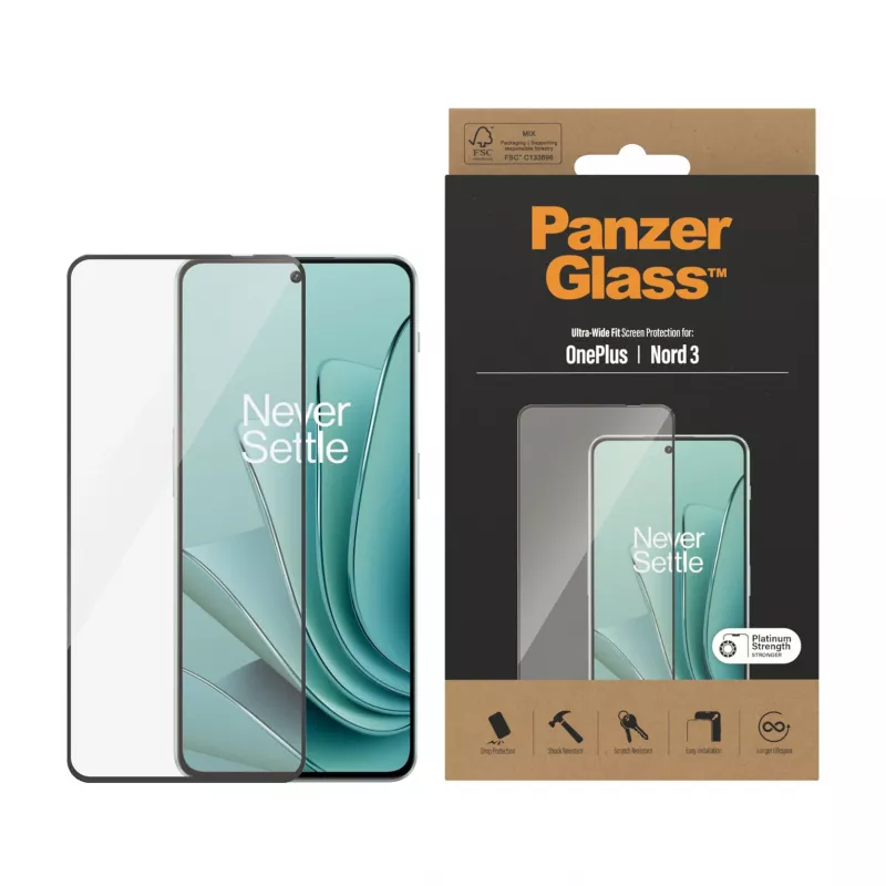 PanzerGlass® näytönsuojakalvo OnePlus Nord 3 5G | Ultra-Wide Fit
