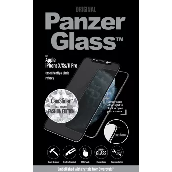 PanzerGlass® tietosuoja-näytönsuoja iPhone 11 Pro | koristeltu Swarovski®-kristallein | reunaton