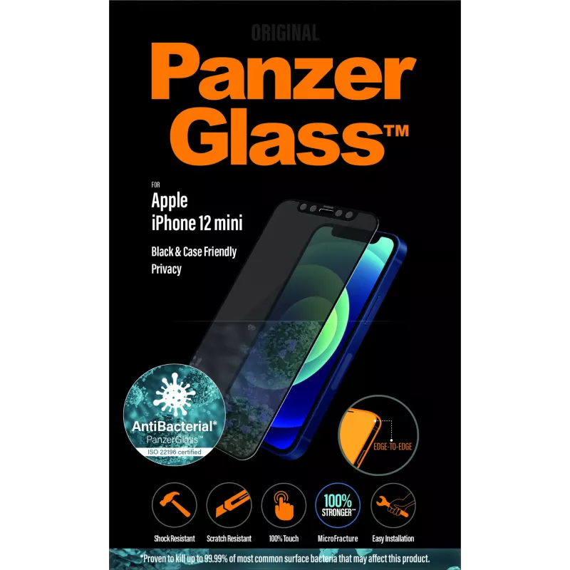 PanzerGlass ® tietosuoja-näytönsuojakalvo iPhone 12 Mini | Edge-to-Edge