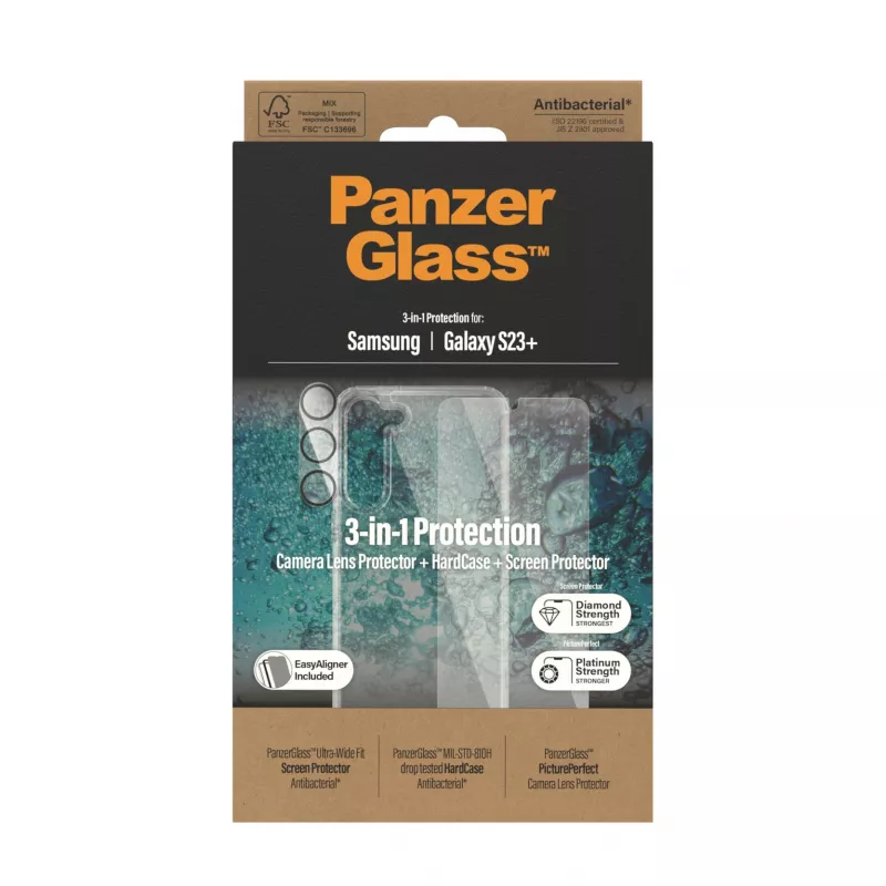 PanzerGlass Booklet Case iPhone 14 Pro 6,1″ — suojaava foliokotelo, musta/valkoinen
