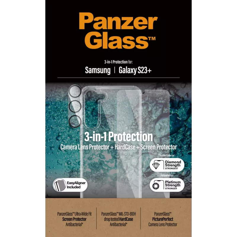 PanzerGlass Booklet Case iPhone 14 Pro 6,1″ — suojaava foliokotelo, musta/valkoinen