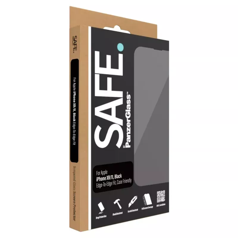 PanzerGlass SAFE. by ® Apple iPhone 11 XR näytönsuojakalvo Edge-to-Edge naarmuuntumaton ja iskunkestävä