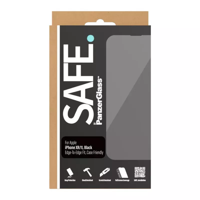 PanzerGlass SAFE. by ® Apple iPhone 11 XR näytönsuojakalvo Edge-to-Edge naarmuuntumaton ja iskunkestävä