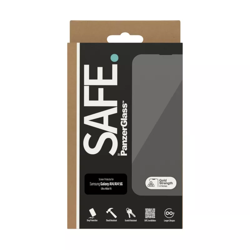 PanzerGlass SAFE. by ® näytönsuojakalvo Samsung Galaxy A14 | A14 5G | Ultra-Wide Fit