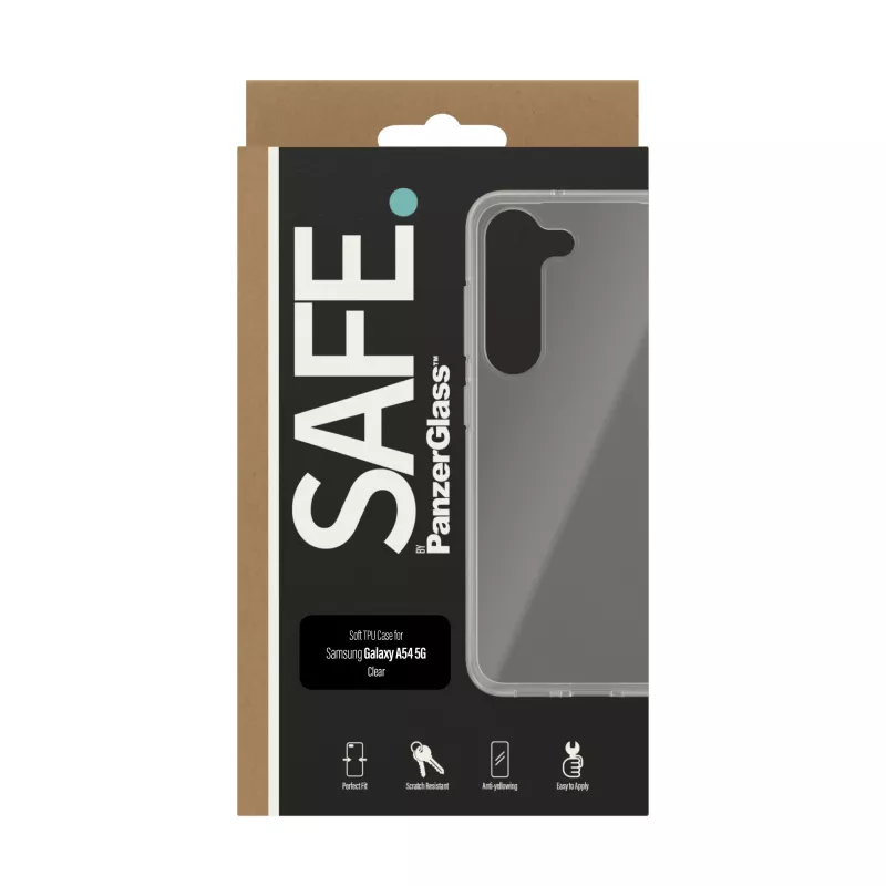 PanzerGlass SAFE. by ® TPU-kotelo Samsung Galaxy A14 | A14 5G | läpinäkyvä
