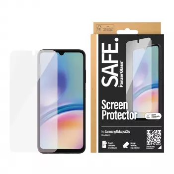 PanzerGlass näytönsuojus Samsung Galaxy A05s Ultra-Wide Fit PET naarmuuntumaton ja iskunkestävä läpinäkyvä 1 kpl