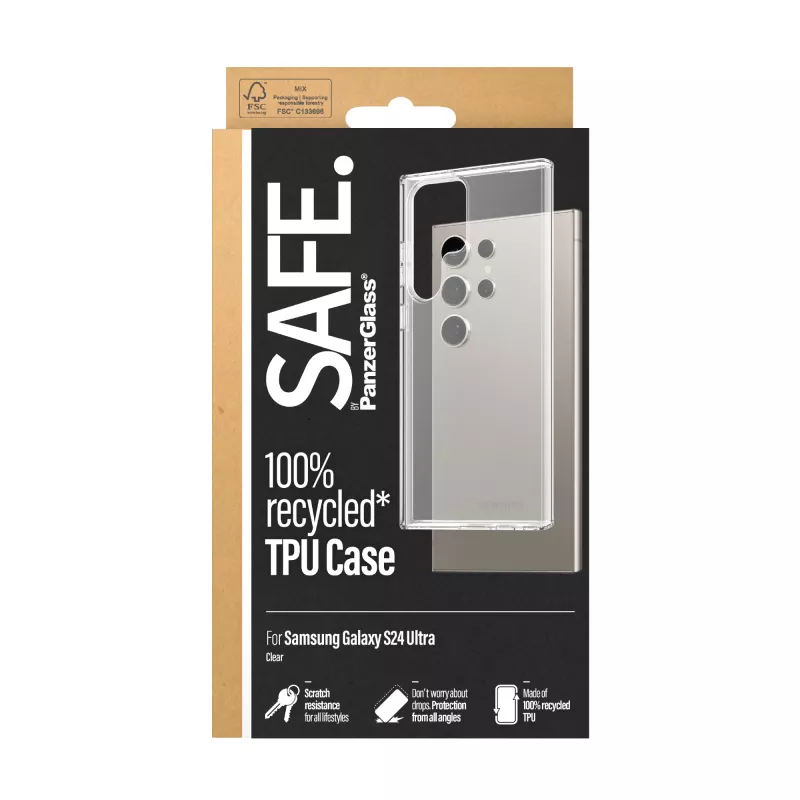 PanzerGlass SAFE. by ® TPU-kotelo Samsung Galaxy S24 Ultra | läpinäkyvä