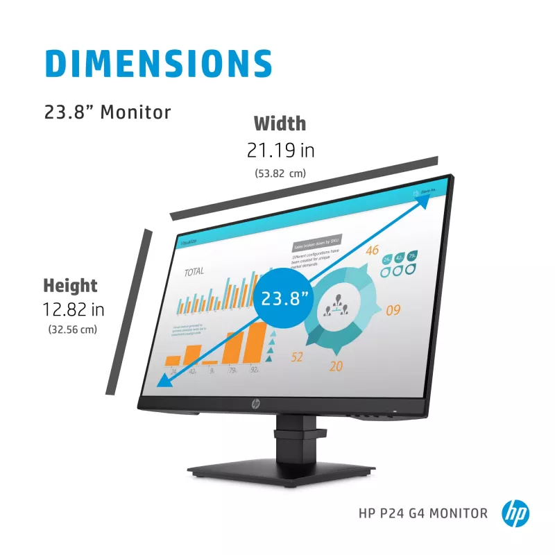 HP P-Series P24 G4 tietokonenäyttö 60,5 cm (23,8 inch) 1920 x 1080 pikseliä Full HD