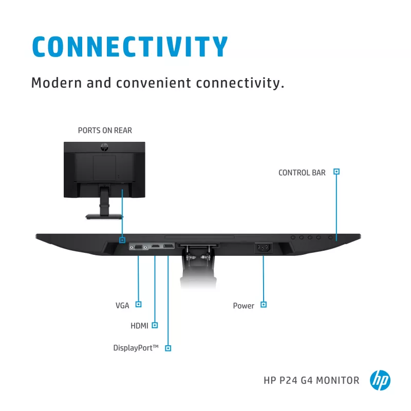 HP P-Series P24 G4 tietokonenäyttö 60,5 cm (23,8 inch) 1920 x 1080 pikseliä Full HD