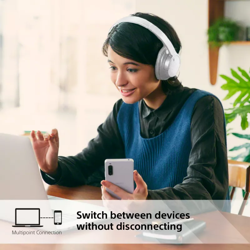 Sony WH-CH720 headset johdollinen & langaton panta puhelut/musiikki USB Type-C Bluetooth valkoinen