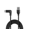 Lindy 1,5 m USB 3.2 Type-A - Type-C -kaapeli, 90° kulma, 10 Gbit/s