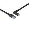Lindy 1,5 m USB 3.2 Type-A - Type-C -kaapeli, 90° kulma, 10 Gbit/s