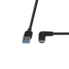 Lindy 1,5 m USB 3.2 Type-A - Type-C -kaapeli, 90° kulma, 10 Gbit/s
