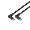 Lindy 1 m USB 3.2 kulmikas USB-C - USB-C -kaapeli, 10 Gbps