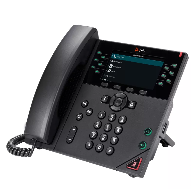 HP Poly VVX 450 12-Line IP-puhelin ja PoE-tuki