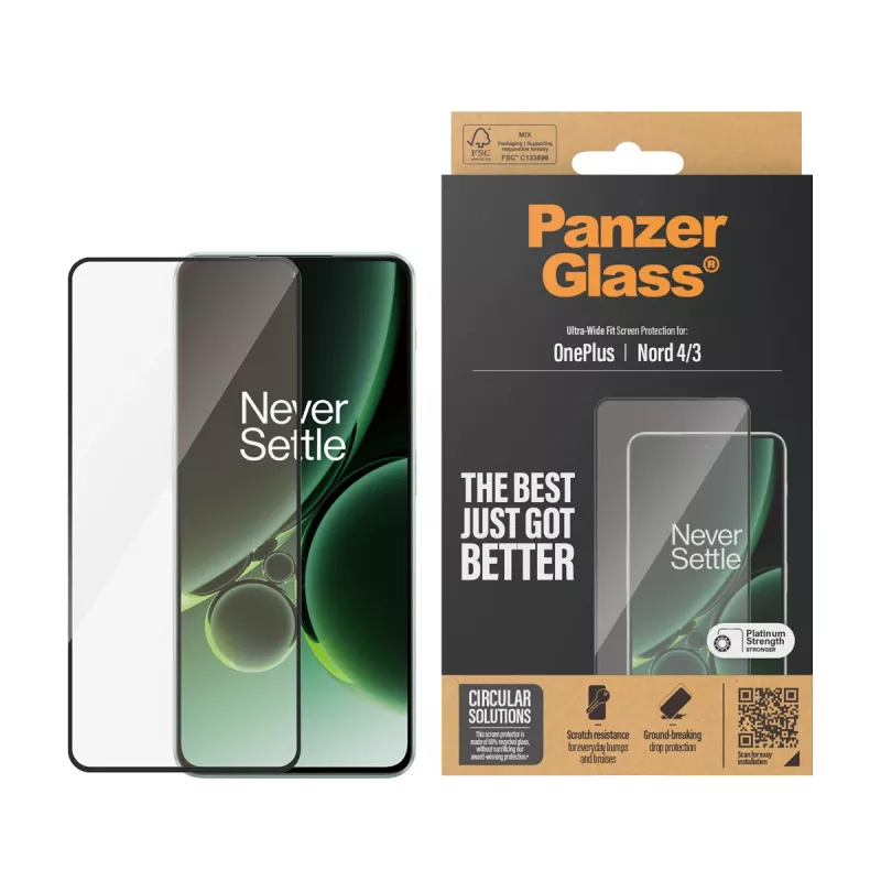 PanzerGlass® näytönsuojakalvo OnePlus Nord 4 | 3 | Ultra-Wide Fit
