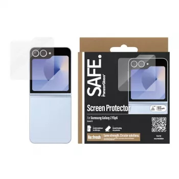 PanzerGlass SAFE. by ® näytönsuojaus Samsung Galaxy Z Flip6 | Classic Fit