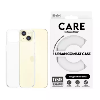 PanzerGlass CARE™ by ® Urban Combat kotelo läpinäkyvä iPhone 15 Plus