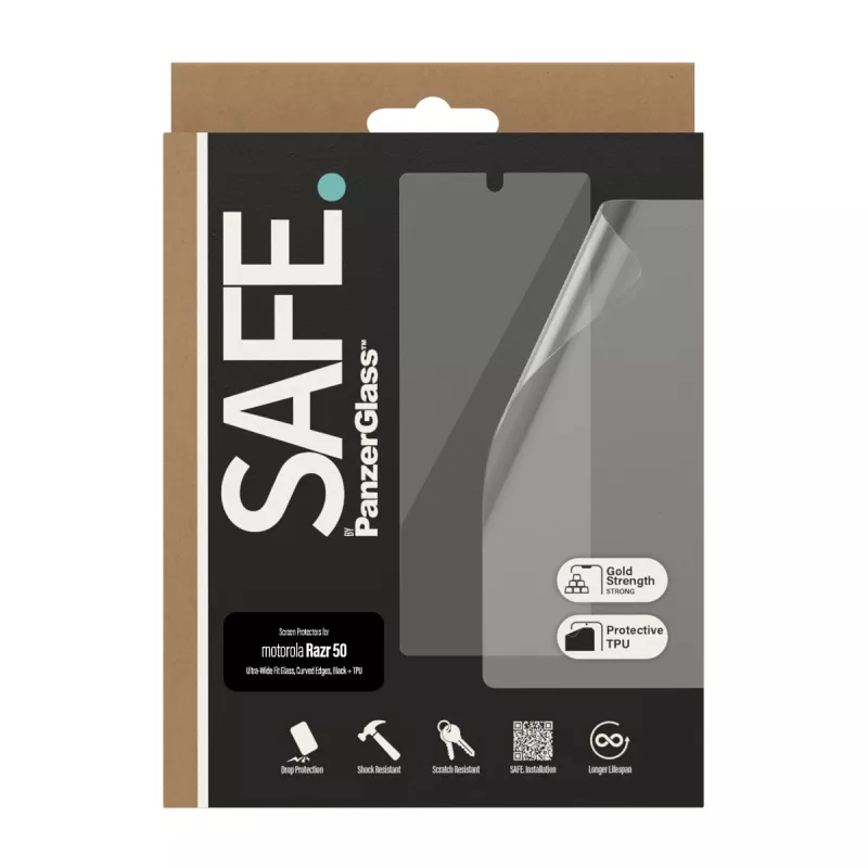PanzerGlass SAFE. by ® näytönsuoja Motorola Razr 60 | Razr 50 | lasi & kalvo