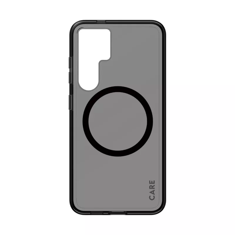 PanzerGlass CARE™ by ® Urban Combat Case Smokey mustalla Qi-yhteensopiva Samsung Galaxy S24