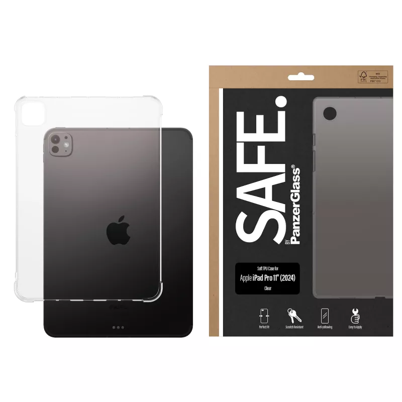 PanzerGlass SAFE. by ® TPU-kotelo läpinäkyvä iPad Pro 11'' (2024)
