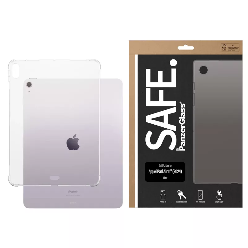 PanzerGlass SAFE. by ® TPU-kotelo läpinäkyvä iPad Air 11'' (2024)