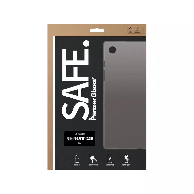 PanzerGlass SAFE. by ® TPU-kotelo läpinäkyvä iPad Air 11'' (2024)