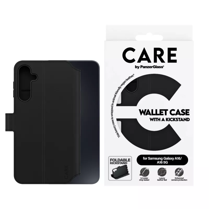 PanzerGlass CARE™ by ® lompakkokotelo jalustalla Samsung Galaxy A16 4G | A16 5G