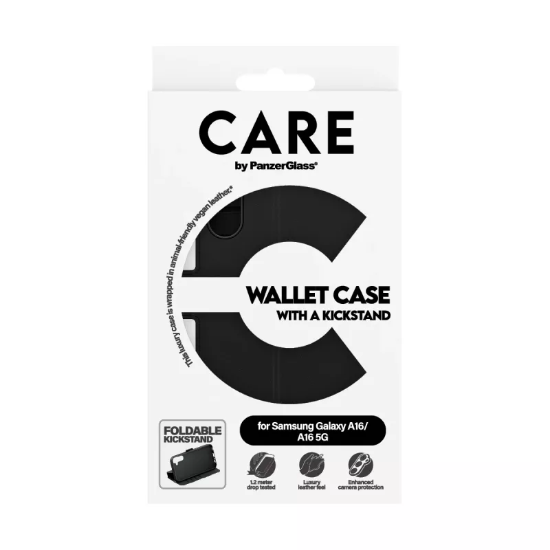 PanzerGlass CARE™ by ® lompakkokotelo jalustalla Samsung Galaxy A16 4G | A16 5G