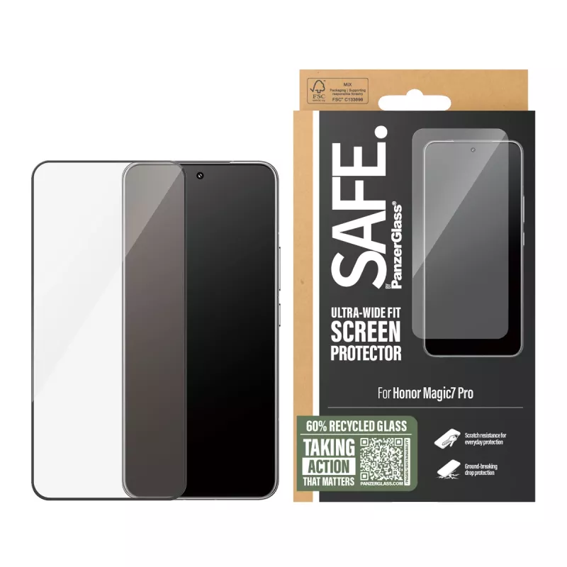 PanzerGlass näytönsuoja Honor Magic7 Pro Ultra-Wide Fit naarmuuntumaton iskunkestävä