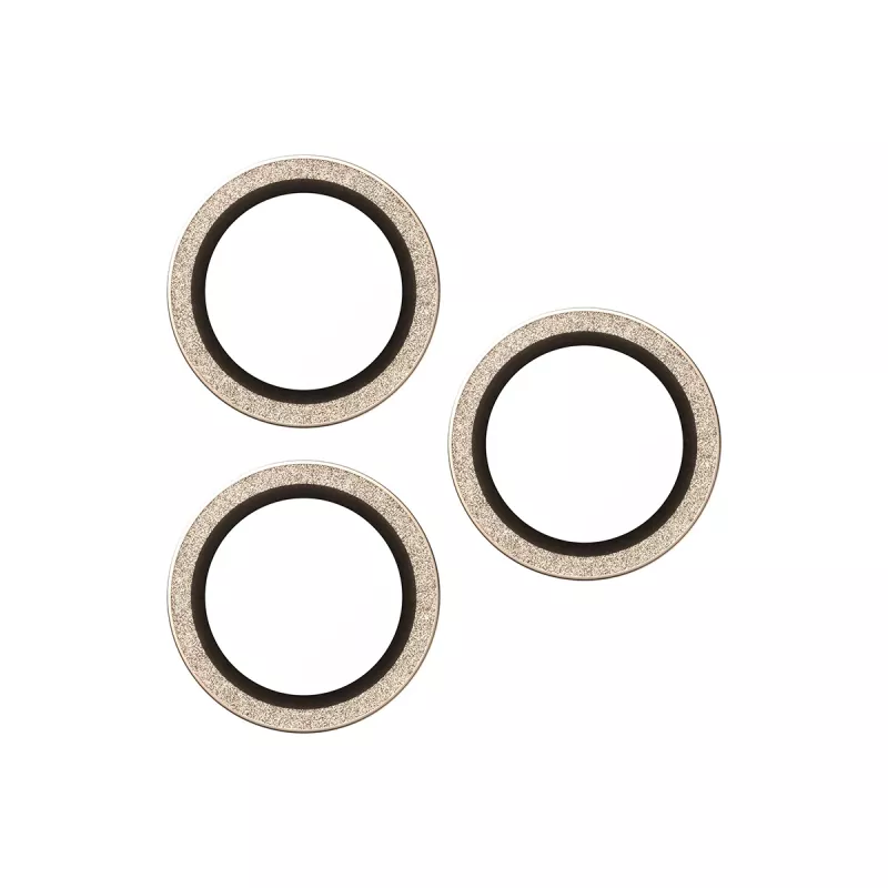 PanzerGlass® Hoops® kameran objektiivinsuoja glitter kulta iPhone 17 Pro | iPhone 17 Pro Max | iPhone 16 Pro | 16 Pro Max