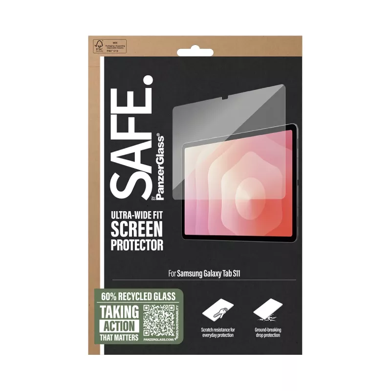 PanzerGlass SAFE. by ® näytönsuoja Samsung Tab S11 | Ultra-Wide Fit