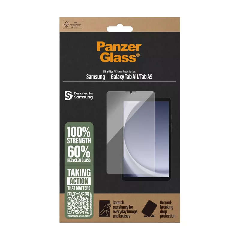 PanzerGlass® näytönsuoja Samsung Galaxy Tab A11 | Tab A9 | Ultra-Wide Fit