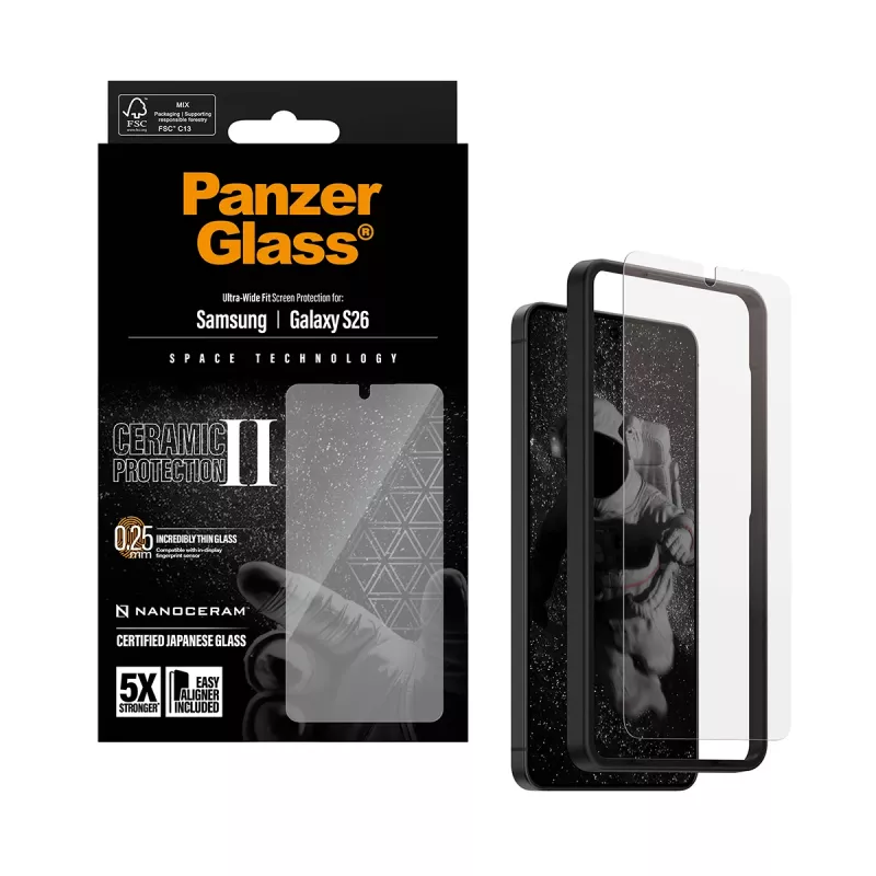 PanzerGlass® keraaminen näytönsuoja Samsung Galaxy S26 | Ultra-Wide Fit EasyAlignerilla