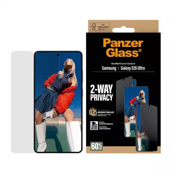 PanzerGlass 2-Way Privacy näytönsuoja Samsung Galaxy S26 Ultra — PET-tietosuojasuodatin, EasyAligner, 1 kpl